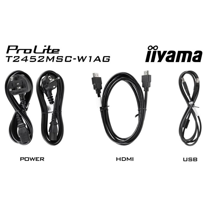 Iiyama ProLite T2452MSC-W1AG Monitor táctil IPS 60,5 cm (24") Full HD (1920x1080) 100Hz, 5ms, 400 cd/m², Blanco 13