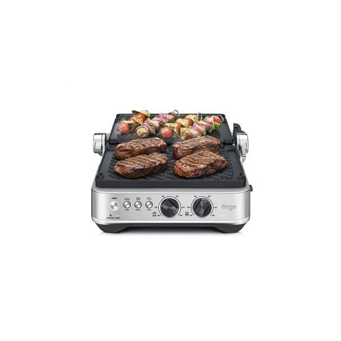 Sage Grill Eléctrico SGR700BSS4EEU1 BBQ & Press, Placas de Cerámica Reversibles, Control de Temperatura Electrónico, Bandeja Recogegrasa 2