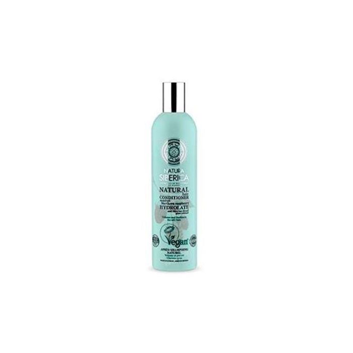NATURA SIBERICA Bálsamo Capilar Volumen y Frescor Cabello Graso 400 ml con Frambuesa Nórdica y Pino Enano Siberiano Vegano