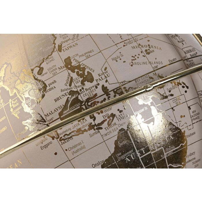 DKD Home Decor Globo Terraqueo Rosa Dorado Mármol Metal 22 x 25 x 22 cm 3