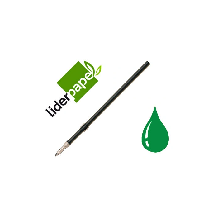 Liderpapel Recambio Bolígrafo Gummy Touch Retráctil 1,0 mm Tinta Verde Bolsa de 10 Unidades 0 Liderpapel Recambio Bolígrafo Gummy Touch Retráctil 1,0 mm Tinta Verde Bolsa de 10 Unidades 0