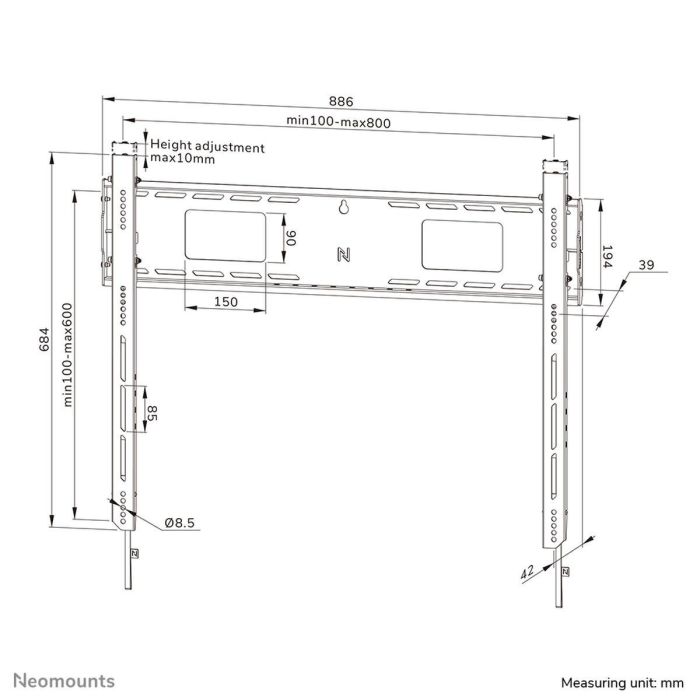 Soporte TV Neomounts WL30-750BL18 43" 12 Soporte TV Neomounts WL30-750BL18 43" 12