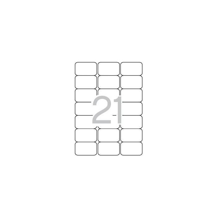 Apli Etiquetas Adhesivas 63,5x38,1 mm Inkjet-Láser C-Romos 21 X 25H Blanco