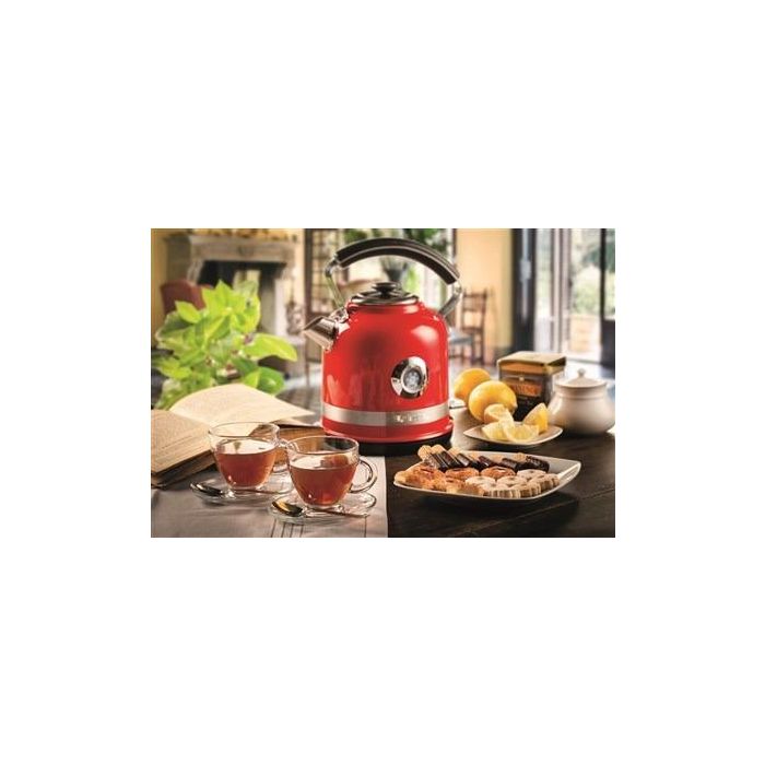 Ariete 2854/00 Hervidor Eléctrico Moderna Rojo 1.7 Litros Acero Inoxidable Termómetro Apagado Automático Diseño Elegante Objeto de Cocina 9