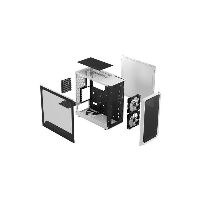 Fractal Design Focus 2 Blanco - Torre PC ATX, Micro-ATX, Mini-ITX, RGB, Ventana Lateral, 2x140mm Ventiladores, FD-C-FOC2A-04 11
