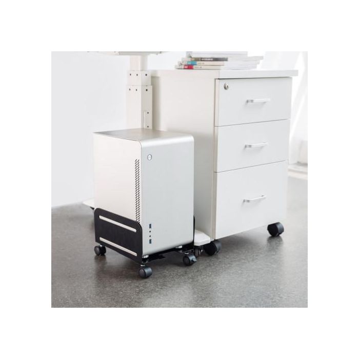 Ewent EW1291 Soporte de CPU Móvil Universal con Ruedas Ajustables (12-21cm) para PC Torre, Carro Protector Polvo Negro Acero 7 Ewent EW1291 Soporte de CPU Móvil Universal con Ruedas Ajustables (12-21cm) para PC Torre, Carro Protector Polvo Negro Acero 7