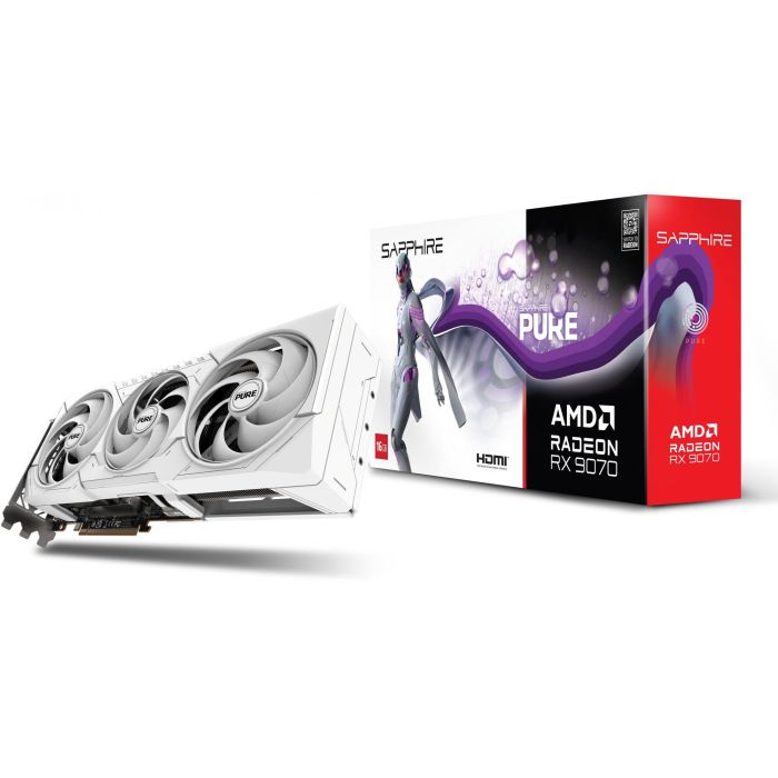 Sapphire RX 9070 16GB GDDR6 Pure Radeon OC Tarjeta Gráfica Gaming 3 Ventiladores Blanca 7 Sapphire RX 9070 16GB GDDR6 Pure Radeon OC Tarjeta Gráfica Gaming 3 Ventiladores Blanca 7