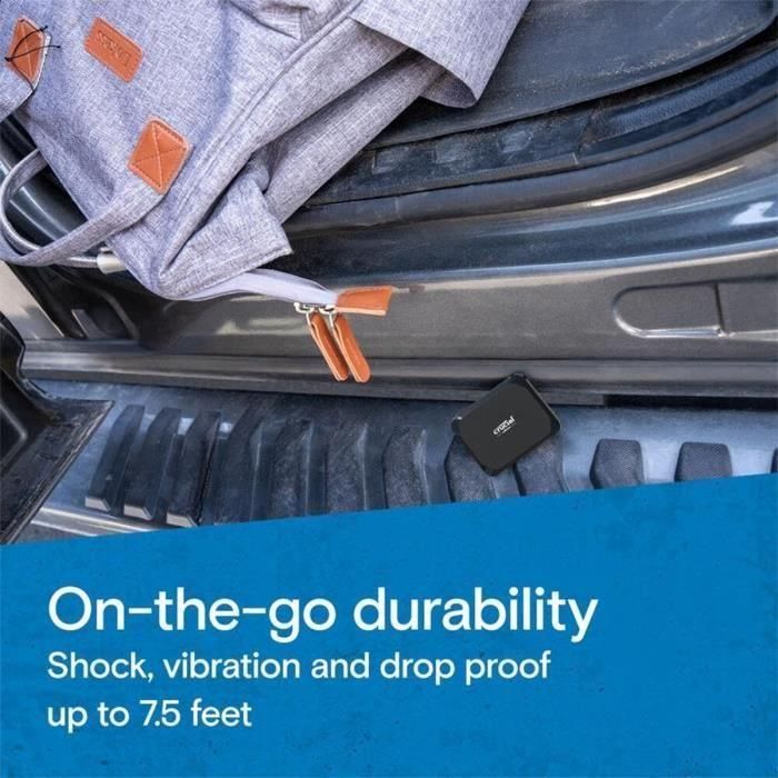 Crucial X9 Disco Duro Externo SSD 4TB USB-C, 1050 MB/s, Compatible con PC, Mac, Android 2