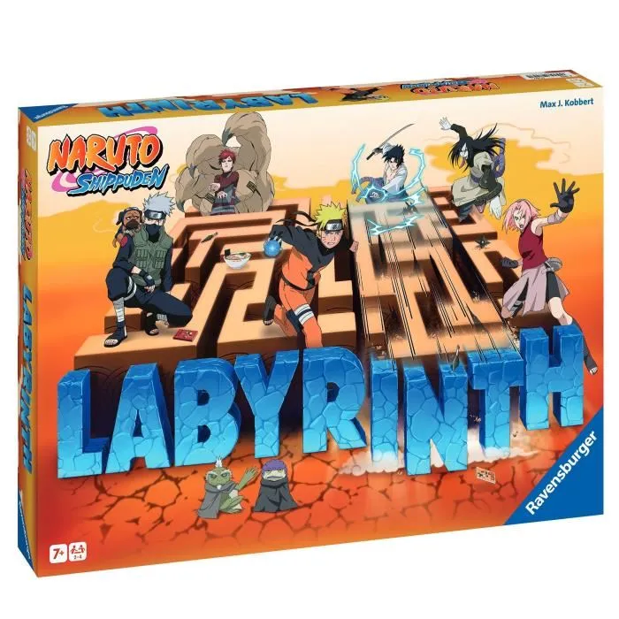 Ravensburger Juego de Mesa Labyrinth Naruto Shippuden para Niños y Adultos, Edad +7 Años, 2-4 Jugadores