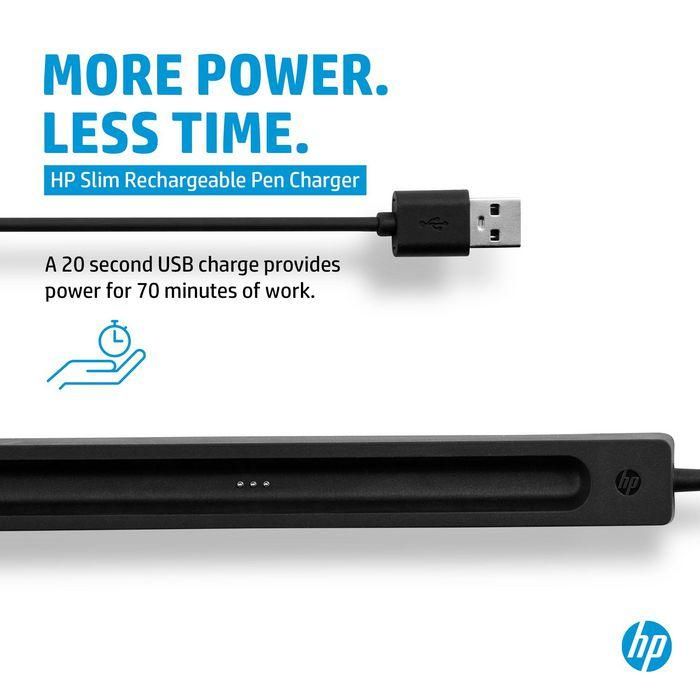 HP Cargador USB con Cable para Lápiz Óptico Recargable HP Slim, Carga Rápida y Fácil con Alineación Automática de Pogo-Pins 5