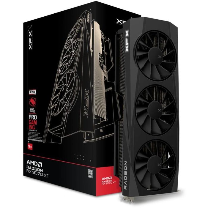 XFX Tarjeta Gráfica Radeon RX 9070 XT 16GB GDDR6 3 Ventiladores para Gaming 4