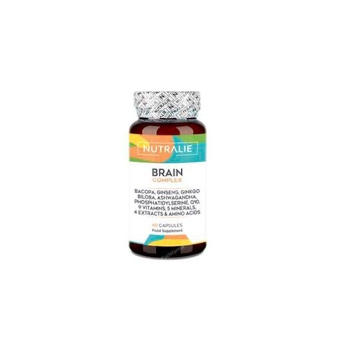 NUTRALIE Brain Complex Nootrópico para Memoria y Concentración, 60 Cápsulas