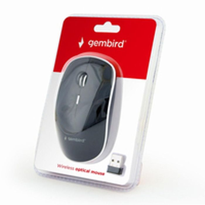 Gembird MUSW-4B-01 Ratón Inalámbrico Óptico Ambidextro 1600 DPI para Oficina con 4 Botones y Rueda, Negro/Blanco 1 Gembird MUSW-4B-01 Ratón Inalámbrico Óptico Ambidextro 1600 DPI para Oficina con 4 Botones y Rueda, Negro/Blanco 1