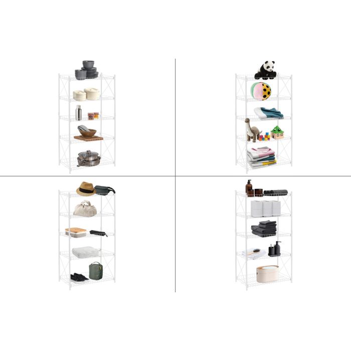 Confortime Estantería de Metal 5 Niveles 52 x 34 x 110 cm (2 Unidades) 4