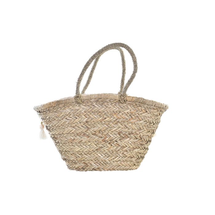 Bolso Mediterraneo DKD Home Decor Natural Blanco 16 x 30 x 59 cm 3 Bolso Mediterraneo DKD Home Decor Natural Blanco 16 x 30 x 59 cm 3