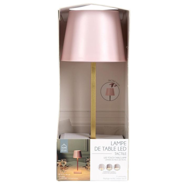 Home Deco Factory Lámpara Led Táctil Rosa 12 COB, 3 Intensidades, Pilas AAA, Decoración Moderna 1
