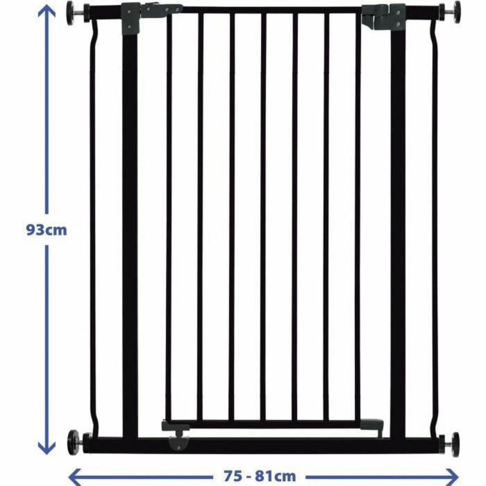 Dreambaby Barrera de seguridad Extra Alta Liberty para bebés y niños, a presión, negra, 75-81 cm ancho x 93 cm alto 4 Dreambaby Barrera de seguridad Extra Alta Liberty para bebés y niños, a presión, negra, 75-81 cm ancho x 93 cm alto 4