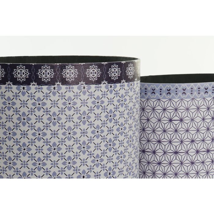 Papelera Sixties DKD Home Decor Azul Blanco 23 x 35.3 x 31.5 cm Set de 2 1 Papelera Sixties DKD Home Decor Azul Blanco 23 x 35.3 x 31.5 cm Set de 2 1