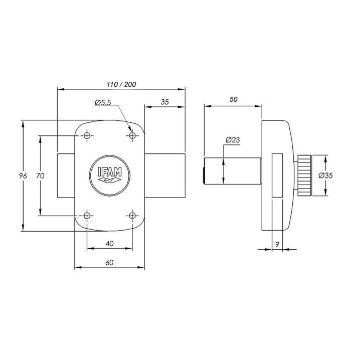 Ifam Cerrojo B5/50 Acabado Latonado con 3 Llaves de Serreta 4 Ifam Cerrojo B5/50 Acabado Latonado con 3 Llaves de Serreta 4