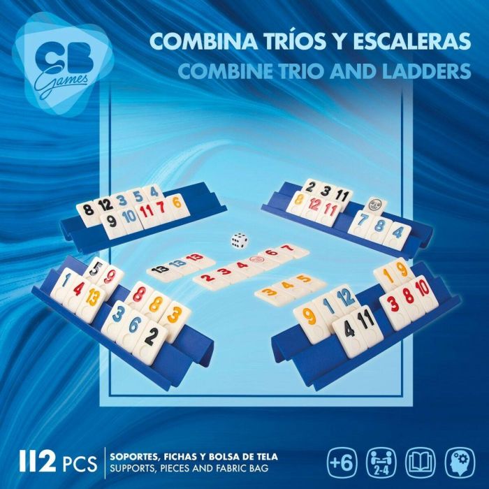 Juego de Mesa CB Games Rummi 24,5 x 3 x 6 cm (112 Piezas) (6 Unidades) 5