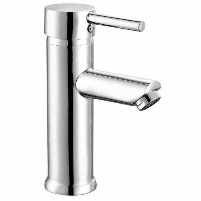 Edouard Rousseau Grifo mezclador de lavabo Dover Cromado, Cartucho Cerámico Ø 40mm, Ahorro de Agua Eco-Stop, Cuerpo de Latón, 5 Años Garantía