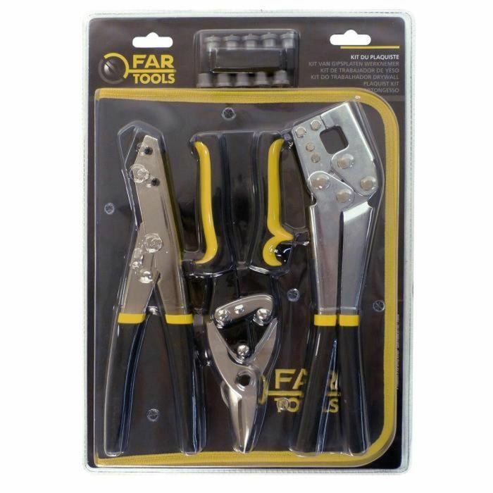 Fartools Kit de yesero para paneles de yeso con cizallas, mordisqueador y rizador 1 Fartools Kit de yesero para paneles de yeso con cizallas, mordisqueador y rizador 1