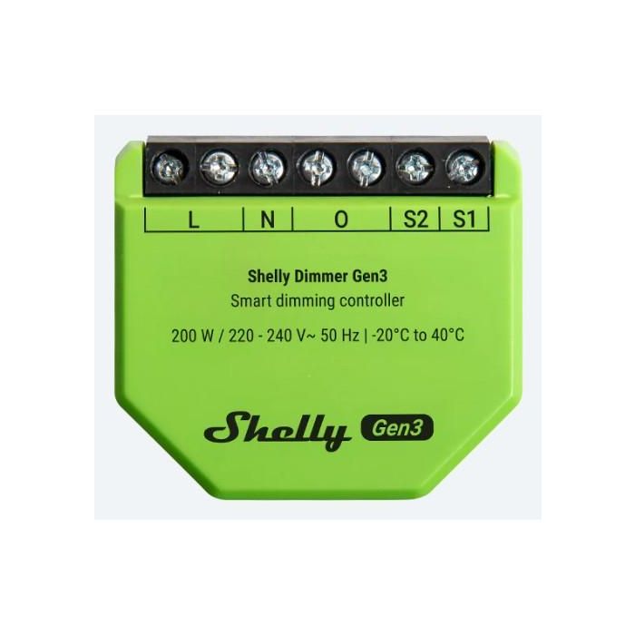 Shelly Dimmer Gen3 Controlador de Luz LED Regulable Inalámbrico Empotrable Messfunktion Unterputz 150W 200W Negro 1
