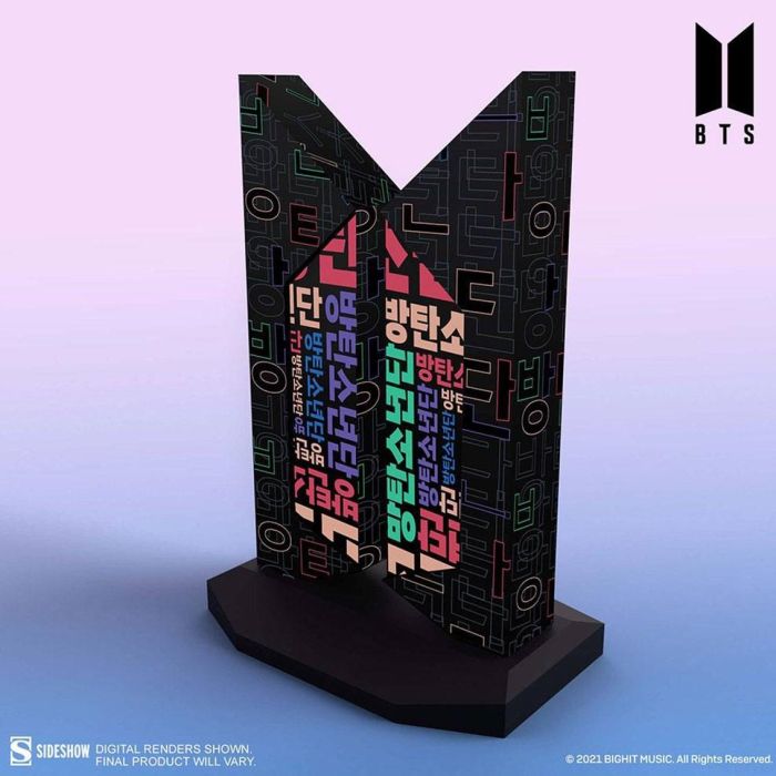 Estatua Premium Sideshow Bts Logo Hangeul 4 Estatua Premium Sideshow Bts Logo Hangeul 4
