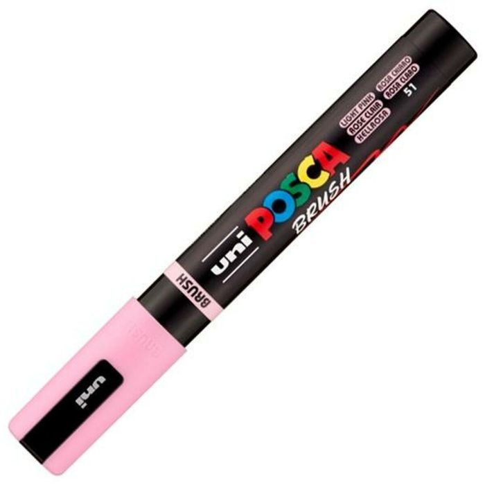 Marcador BRUSH POSCA PC-5BR Rosa claro (6 Unidades) 1