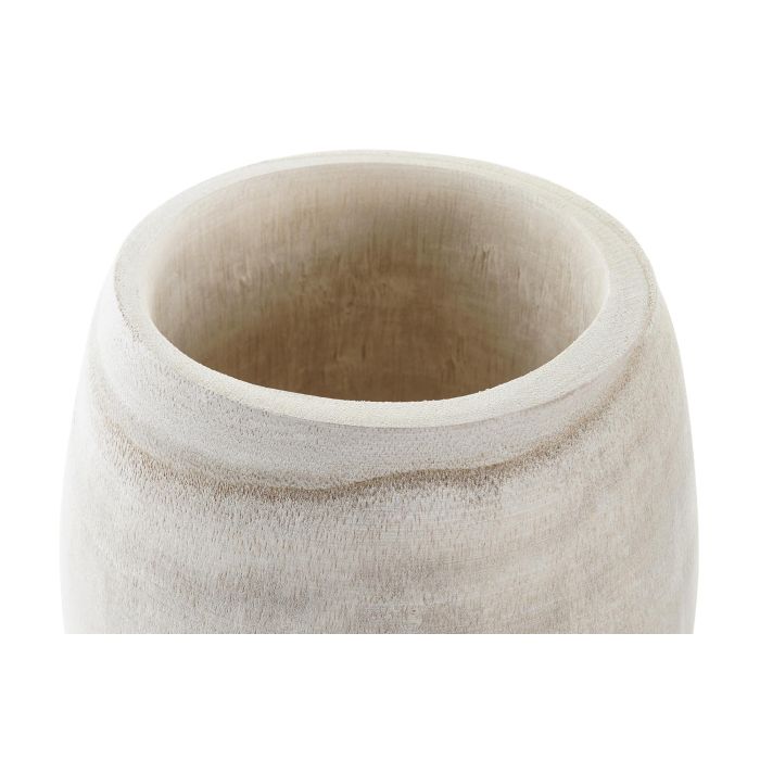 DKD Home Decor Macetero Boho de Paulownia, Marrón, 16 cm Ancho x 16 cm Largo x 18 cm Alto 1