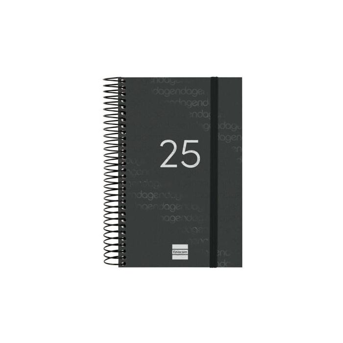 Agenda Finocam YEAR Negro 11,7 x 18,1 cm 2025