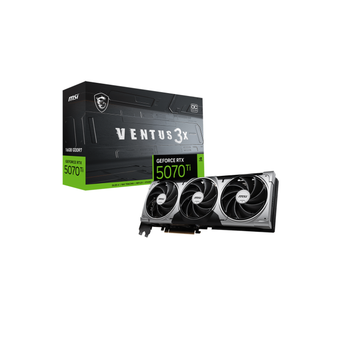 MSI GeForce RTX 5070 Ti 16G VENTUS 3X OC NVIDIA 16 GB GDDR7 3 MSI GeForce RTX 5070 Ti 16G VENTUS 3X OC NVIDIA 16 GB GDDR7 3