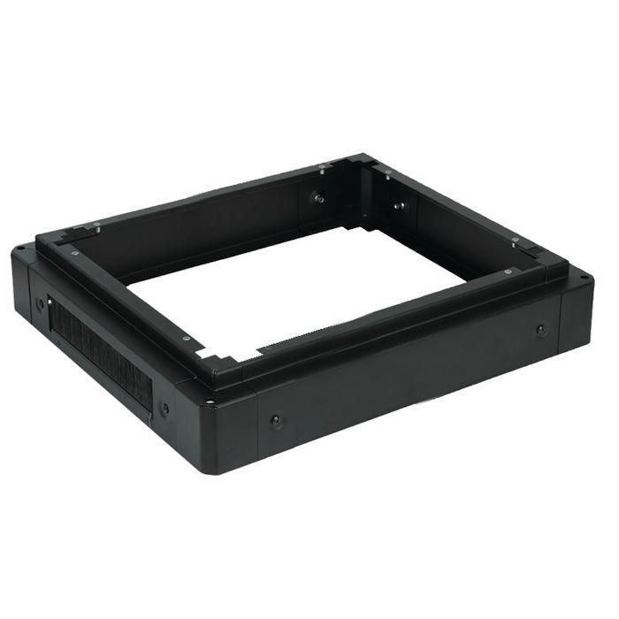 Logon RAP130BL Módulo de Zócalo Negro 100mm para Armario de Red 800x1200mm, Metal Modular, 1000kg Carga, Gestión Cables