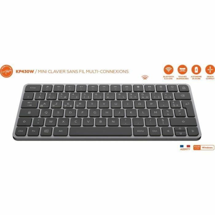 Teclado Mobility Lab KP430W Mini Gris 12 Teclado Mobility Lab KP430W Mini Gris 12
