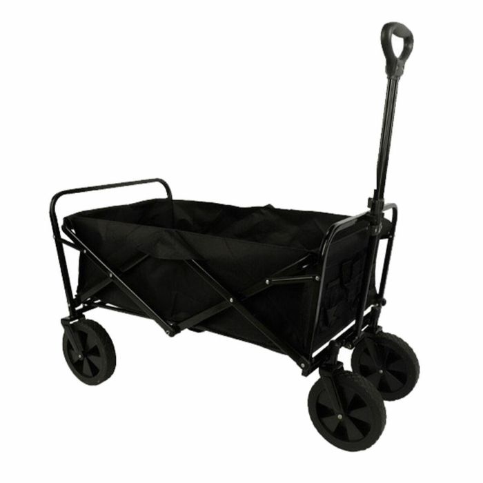 Marbueno Carrito Multiusos Plegable Acero 150 KG Negro Jardin, Playa y Camping 86X50X59 cm 10476