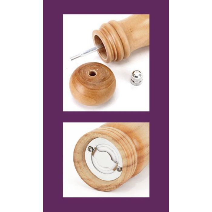 Molinillo de pimienta de madera 20 cm Quttin (20 Unidades) 7 Molinillo de pimienta de madera 20 cm Quttin (20 Unidades) 7