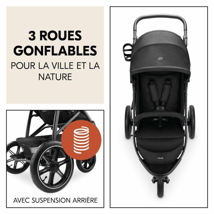 Carro de Paseo para Bebé Hauck Negro 12