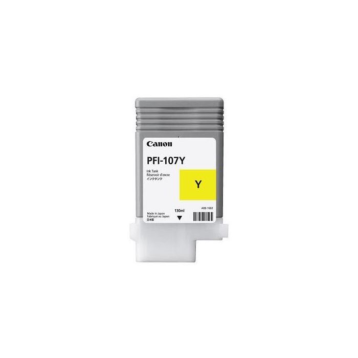 Canon PFI-107Y Cartucho de Tinta Amarilla para iPF670, iPF680, iPF685, iPF770, iPF780, iPF785