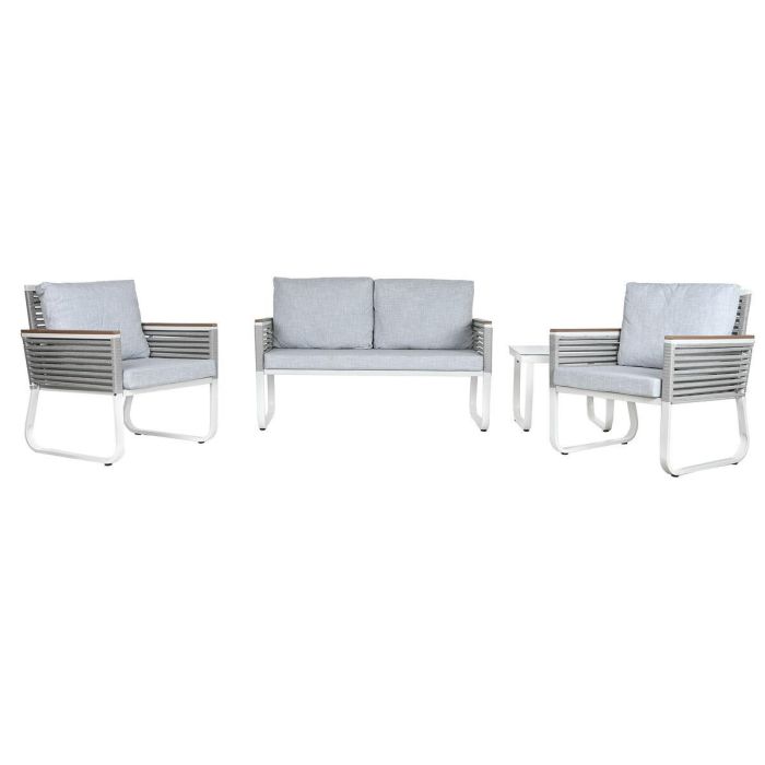 Sofa DKD Home Decor Blanco Blanco 69 x 79 x 128 cm Set de 5 1