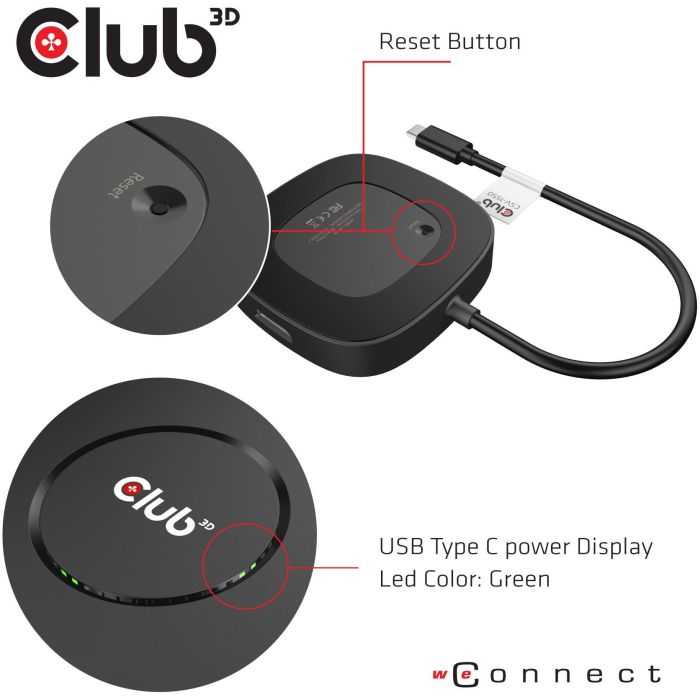 Club3D MST-Hub USB 3.2 Typ C > 3x DisplayPort 1.4 St/Bu retail 2 Club3D MST-Hub USB 3.2 Typ C > 3x DisplayPort 1.4 St/Bu retail 2