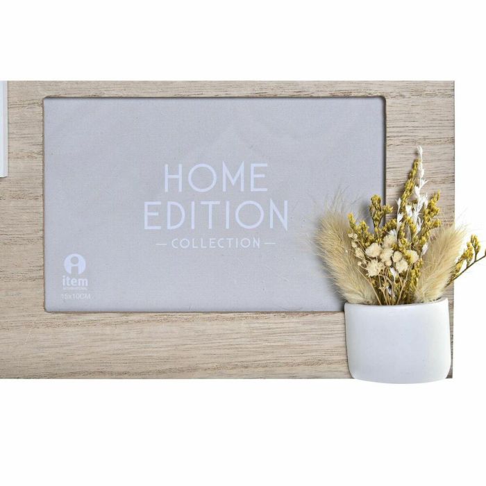 Marco Multifoto Urban DKD Home Decor Marron Blanco 3 x 41 x 39 cm (2 Unidades) 1