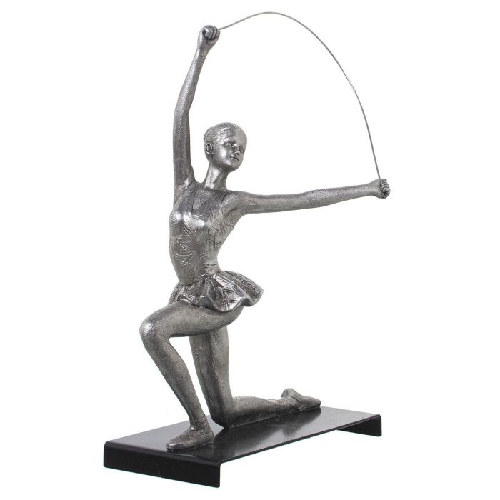 Figura Decorativa Alexandra House Living Plateado Plástico Gimnasta 13 x 19 x 27 cm 1