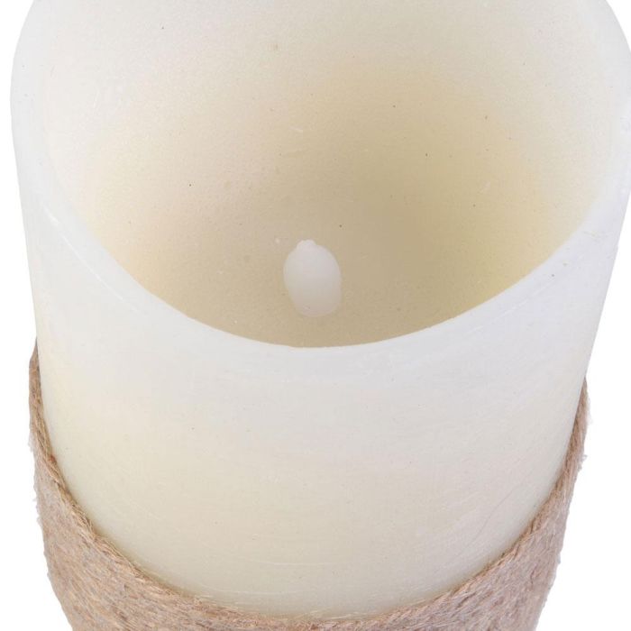 The Candle Factory Vela LED con Base Cuerda 15x10 cm Efecto Llama Titilante Iluminación Blanca Cálida 3