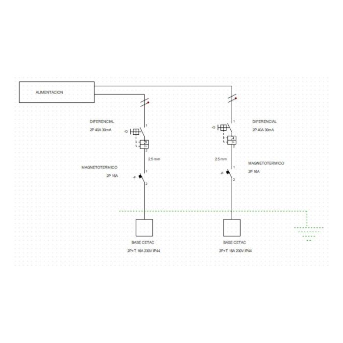 Cuadro con bases, cableado y protecciones solera 1311a-i85 2