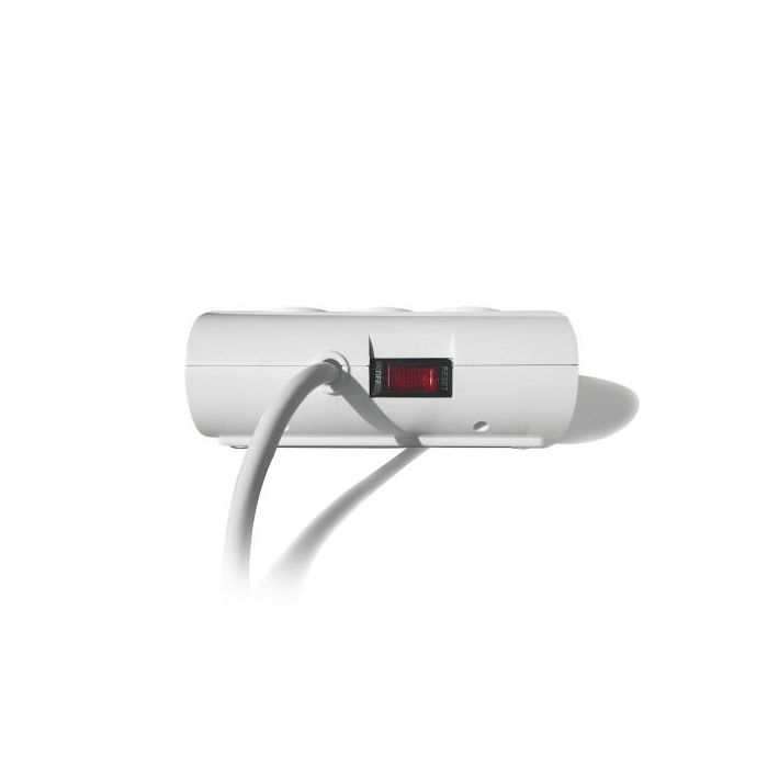 Ewent EW3935 Base Múltiple Regleta 5 Tomas AC, 2 USB, 1.5m Cable, Interruptor, Protección Infantil y Sobretensión, 3680W, Blanca 4