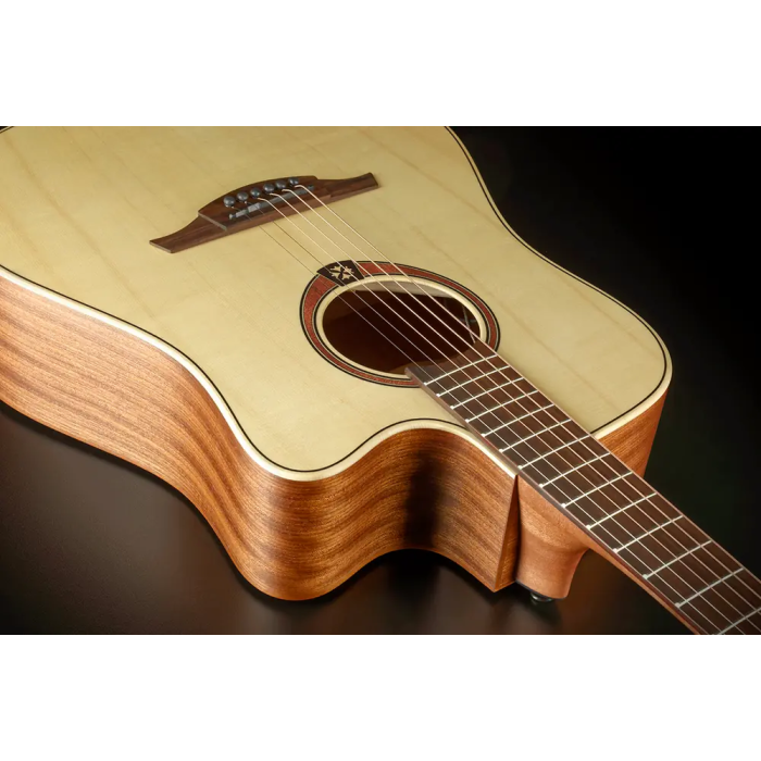 LAG Guitarra Acústica Electroacústica Dreadnought Cutaway Tramontane 70 A/C - Natural 6