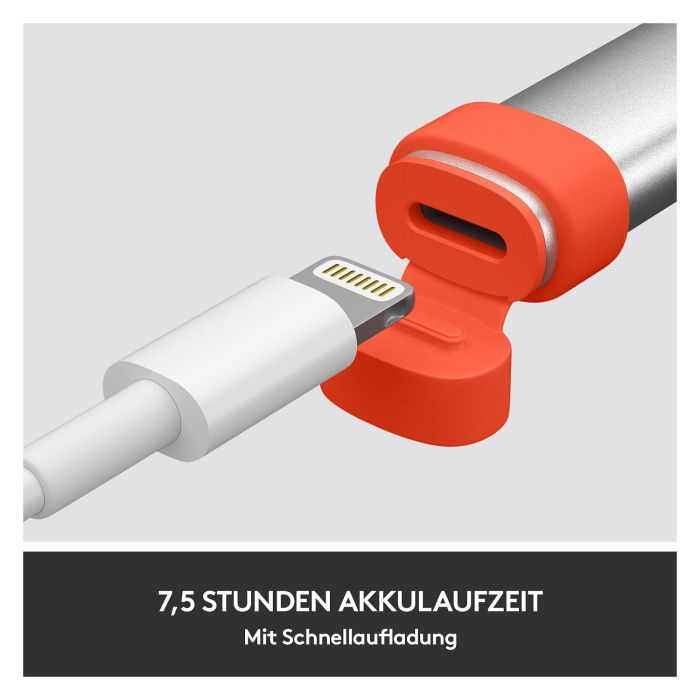 Logitech 914-000034 Lápiz Digital Crayon para iPad con Tecnología Apple Pencil y Carga Lightning 4