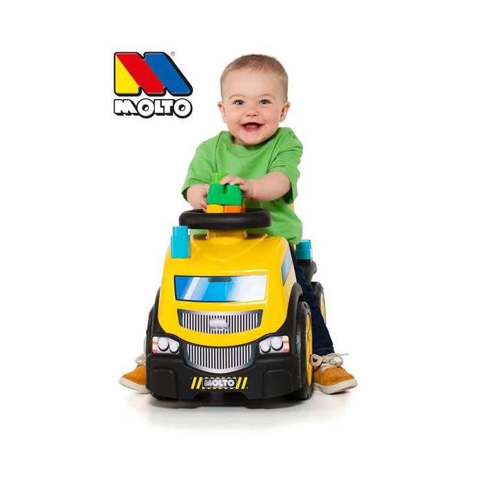 Molto Correpasillos Camión con 10 Blocks 89 cm para Niños y Niñas a Partir de 36 Meses Juguete de Plástico