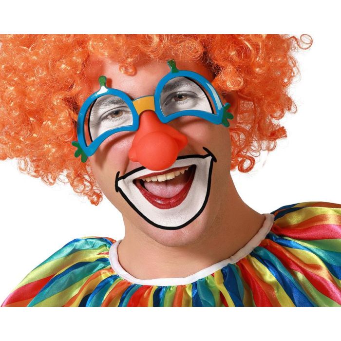 Gafas de Payaso Carnaval Azul para Hombre Adulto