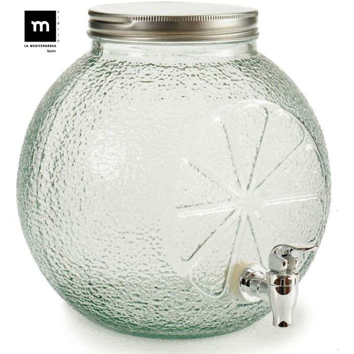 Mediterranea Tarro Dispensador con Grifo 5 Litros de Vidrio (4 Unidades) 2